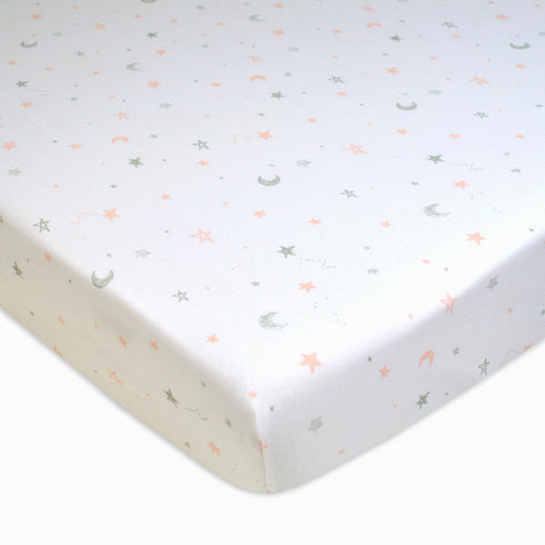 TL Care 100% Natural Cotton Fitted Mini Crib Sheet 38" x 24" - Soft & Breathable Small Nesting Portable Crib Sheet, Fits Pack N Play Mattresses, P...