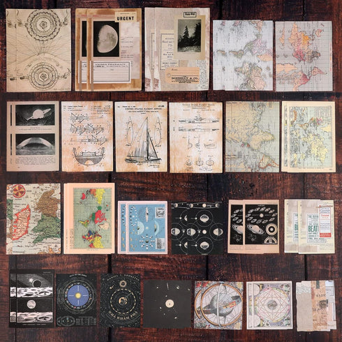 Draupnir 200pcs Vintage Junk Journal Supplies,Scrapbook Supplies Scrapbooking Paper and Stickers Ephemera for Art Aesthetic Journaling Kit Collage...