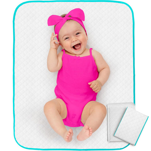 Baby Diaper Changing Mat - 31,5 x 25,5 inch Waterproof Portable Travel Changing Pad - Wipable Liners for Newborn Todlers Kids - Foldable Large Bab...