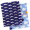 Kushies Baby On The Go Wet Bag, Blue Whale/Navy Moustache, Large...