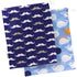Kushies Baby On The Go Wet Bag, Blue Whale/Navy Moustache, Large...