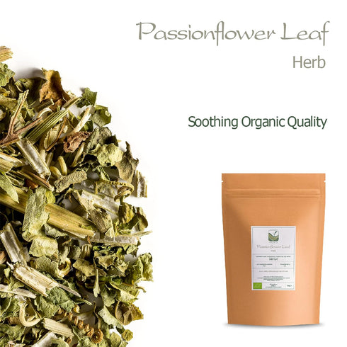 Passion Flower Tea Organic Calming - Whole Leaf Dried Passionflower - Passiflora Herb for Anxiety - Maypop - Wild Passion Vile - Paciflora Te Pasi...