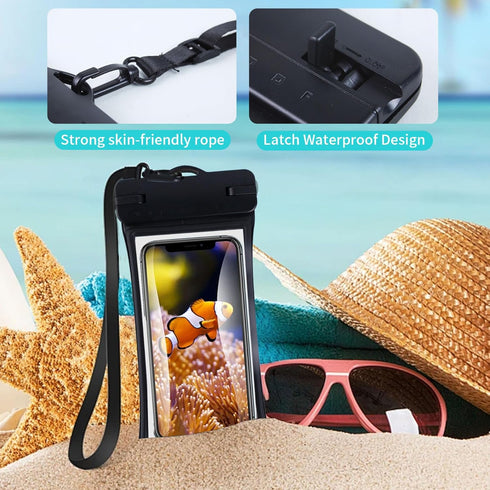 SSinyisen Waterproof Phone Pouch Case with Lanyard,IPX8 Floating Phone Dry Bag,Cell Phone Waterproof Pouch for iPhone 15 Pro Max 14 13 12 Galaxy S...