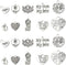 UR URLIFEHALL 100 Pcs Mother's Day Charms Heart Tibetan Charms Tibetan Antique Silver Charms Pendants for DIY Supplies Accessories...
