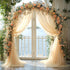 Wedding Arch Draping Fabric, 1 Panel 28" x 19Ft Champagne Sheer Backdrop Curtain for Ceremony, Party Ceiling Decor - Arch Decorations and Ceiling ...