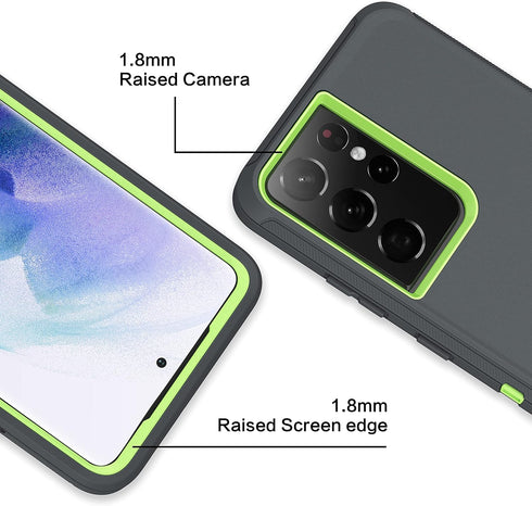 MXX Case Compatible with Galaxy S21 Ultra Case, 3-Layer Super Full Heavy Duty Body Bumper Cover/Shock Protection/Dust Proof, Designed for Samsung ...