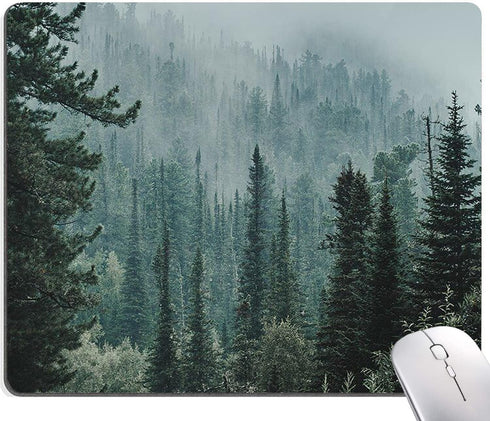 Mouse Pad, Mist Forest Mouse Pad, Washable Square Cloth Mousepad for Gaming Office Laptop, Non-Slip Rubber Computer Mouse Pads for Wireless Mouse,...