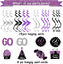 60th Birthday Decorations for Women Purple Black Silver 60th Birthday Party Decorations Hanging Swirls Ceiling– Women...
