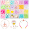 Girls Bracelet Jewelry Making Kit Beads, 400+ Pieces Various Shapes and Colorful Colors, Dazzling Frosted Beads Glossy Transparent Beads Pendant, ...