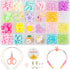 Girls Bracelet Jewelry Making Kit Beads, 400+ Pieces Various Shapes and Colorful Colors, Dazzling Frosted Beads Glossy Transparent Beads Pendant, ...