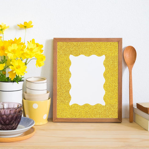 Whaline 69Ft Summer Glitter Bulletin Board Borders 5 Designs Yellow Black Bee Theme Decoration Trim Bee Bulletin Board Stickers for School Classro...