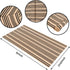 Black and Khaki Door Mat Outdoor Rug 24'' x 35'' Front Porch Rug Washable Entryway Rug Striped Layered Door Mats Hand-Woven Indoor/Outdoor Small A...