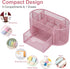 EOOUT Pink Desk Organizer, Pen Holder for Desk and Accessories, Mesh Desk Organizer with 8 Compartments and 1 Drawer for Office Home School Classr...