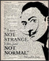 Posterizer 1 pcs-I Am Just Not Normal-Salvador Dali quote-Quotes and Poems-Famous Figures Art Collection-Gift for Art Lovers-Decor for Home & Offi...