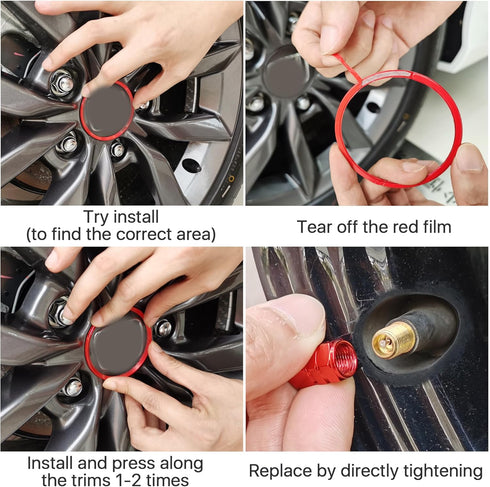 for Honda CRV Civic Accord CR- V XRV HRV Wheel Center Caps Hub Rings, Sporty Stickers Tire Hubcap Trims Decoration for Civic 2016-2025, for CRV 20...