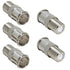 Quick Connect Cable TV Connectors, 5 Pack Ullnosoo F Type Push On Quick Coax Adapter for Coaxial Cable, RV, Satellite Dish, Cable TV, Internet...