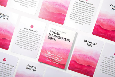 The School of Mindfulness- Mindfulness Coping Skills Series Deck, for Depression and Anxiety, Anger Management, and Cravings and Triggers (Anger M...