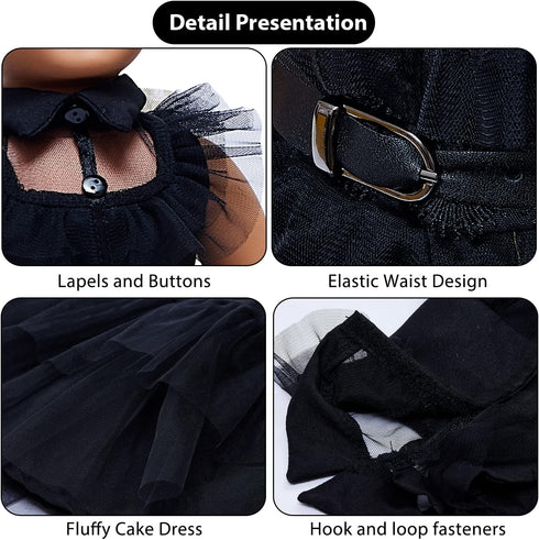 18 Inch Doll Clothes , Black Family Costumes Party Dress Fits 18 Inch Girl Doll Clothes...