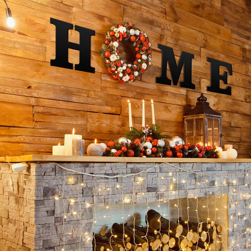 Jetec 4pc 12 Inch Farmhouse Wall Decor Home Sign Wall Decor Wooden Letters Hanging Large for Living Room, Farmhouse, Entryway Home Art(Black)...