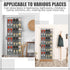40 Large Over the Door Shoe Organizer Shoe Rack for Door Gray Mesh Pockets Hanging Shoe Organizer for Closet Shoe Holder Rack Behind Door Hanger H...