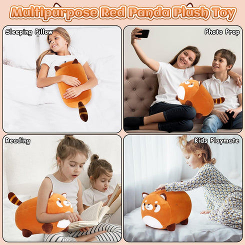 Red Panda Plush Stuffed Animal, 11.8"Red Panda Plush Toys, Cute Bear Plushie Toy Stuffed, Red Panda Plush Pillow Plushies Gifts, Hugging Pillow Ro...