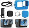 FitStill Blue Silicone Sleeve Case for Go Pro Hero 11 Hero 10 Hero 9 Black, Battery Side Cover&Screen Protectors&Lens Caps&Lanyard for Go Pro Hero...