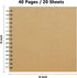 8 x 8 Inch Hardcover Kraft Blank Page DIY Scrapbook Photo Album, 40 Pages (20 Sheets) - Perfect for Wedding Anniversaries, Family Memories, and Sm...