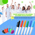 24 Pieces Mini LED Flashlight Keychain Permanent Marking Pens Keychain Portable for Nurse Doctor Office School Hospital and Camping (Color Set 2)...