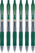 Pilot G2 Premium Refillable & Retractable Rolling Ball Gel Pens, 0.7mm Fine Point, Hunter Green, 6-Pack...