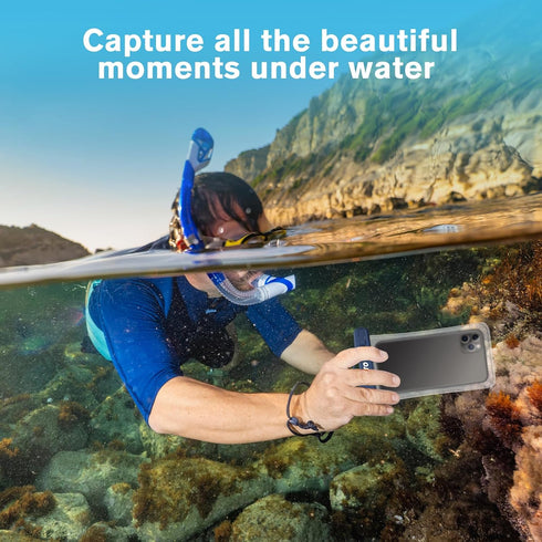JOTO 2 Pack Waterproof Phone Pouch, IPX8 Underwater Phone Case for Swimming Snorkelling, Dry Bag for iPhone 15 14 13 Pro Max, Galaxy S24 S23 Ultra...