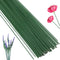 100 Pcs Floral Stems Wire for Paper Flower,14 Inch 2 Gauge Dark Green Floral Stem Wire,Crafting Floral Stem for Flower Arrangements DIY,Bouquet St...
