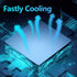 14.8 W/mK Thermal Pad, 50x90mm (0.5mm+1mm+1.5mm+2mm) Highly Efficient Thermal Conductivity, Heat Resistant Silicone Thermal Pads for Laptop Heatsi...