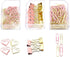 Gold Pink Binder Clips and Paper Clips Set (3-in-1 Boxed), for Office School Supplies Teachers Classroom Daily use...