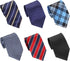 Janmercy 6 Pcs Clip on Tie for Men Clip on Easy Necktie Striped Solid Plaid Dots Mixed Lot Tie for Office School, 20 Inch (Retro Style)...