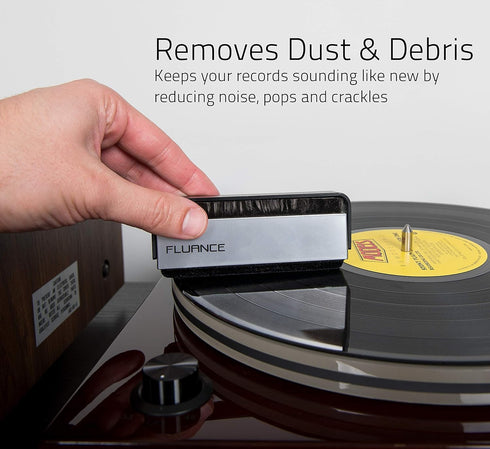 Fluance Vinyl Record & Stylus Cleaning Kit with 2-in-1 Anti-Static Carbon Fiber & Soft Velvet LP Brush and Stylus Brush (VB52)...