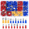 300 Pcs Electrical Connectors, Insulated Wire Cable Electrical Connectors, Fork Ring Spade Butt Quick Disconnect Crimp Terminals Lugs Set, Male/Fe...