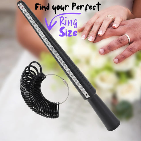 Mr. Pen- Ring Sizer Measuring Tool Set, Ring Sizer Guage & Plastic Ring Mandrel with 1 Polishing Cloth, Ring Sizer, Ring Measure for Fingers, Ring...