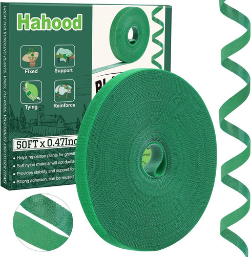 Plant Ties Reusable Garden Tape Adjustable Plant Support for Effective Growing Nylon Plant Tie Strap for Flowers, Tomato, Vines, Tree (50 Feet x 0...