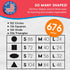Basic Shapes 1: Circles, Triangles, Squares, Ovals, 676 Pieces US Made Card Stock Punch Out Geometric Shapes in 3 Sizes and 4 PRIMARY Colors for M...