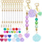 10Pcs Beadable Keychains Bar, Beaded Metal Keychain for Keychain Making, 360°Rotatable Beaded DIY Keychain Making Supplies Kit for Craft Keychain ...