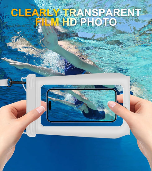 Universal Oversized Floating Waterproof Pouch with Lanyard,Underwater Dry Bag for iPhone 15 14 13 12 11 Pro Max XS XR X,Samsung Galaxy S24,Google ...