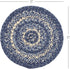VHC Brands Great Falls Blue Trivet Hot Pad for Pots Pans, Blue White, Jute Blend, Round Circle, 8 Inches...