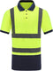 High Visibility Polo Shirt Short Sleeve Job Safety Reflective Gear Yellow M...