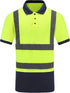 High Visibility Polo Shirt Short Sleeve Job Safety Reflective Gear Yellow M...
