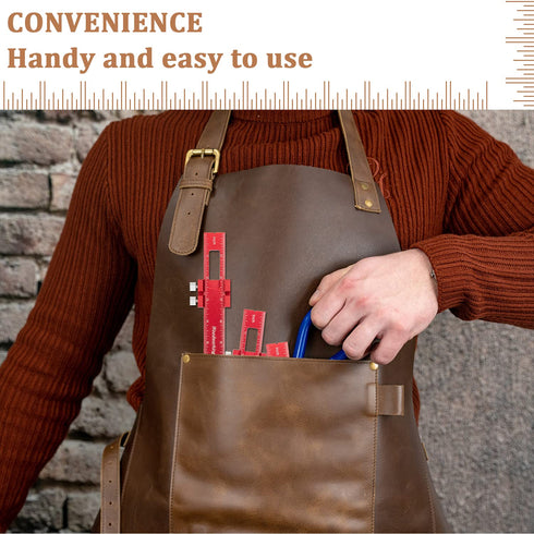 Woodworking Ruler Precision Pocket Rule - 12, 8, 6 Inch Metal Slide Stop Marking Ruler Metric Inch Measuring Wood Working Scribing Measure Tools -...