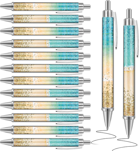 24 Pcs Glitter Ballpoint Pens Teachers Appreciation Pen Gift Set Cute Ballpoint Teacher Pens Best Teaching Gift for Teacher Office Supply Christma...