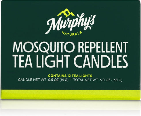 Murphy's Naturals Mosquito Repellent Tea Light Candles | DEET Free | Made with Essential Oils and a Soy/Beeswax Blend | 4 Hour Burn Time Per Candl...