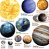 Glow in The Dark Planets, Bright Solar System Wall Stickers -Sun Earth Mars and so on,9 Glowing Ceiling Decals for Bedroom Living Room,Shining Spa...