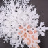 White Snowflake Ornaments, 6 Pack Large Plastic Snowflake Decorations for Christmas Tree, Winter Wonderland...