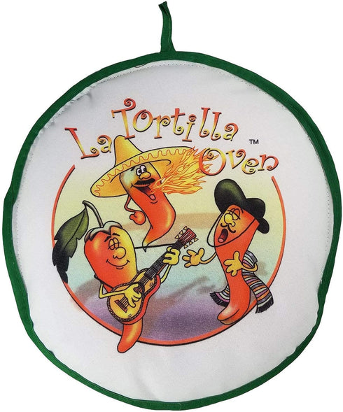 La Tortilla Oven 10" Singing Peppers Tortilla Warmer proven to Keep Tortillas FRESH AND WARM FOR OVER 1 HOUR!...
